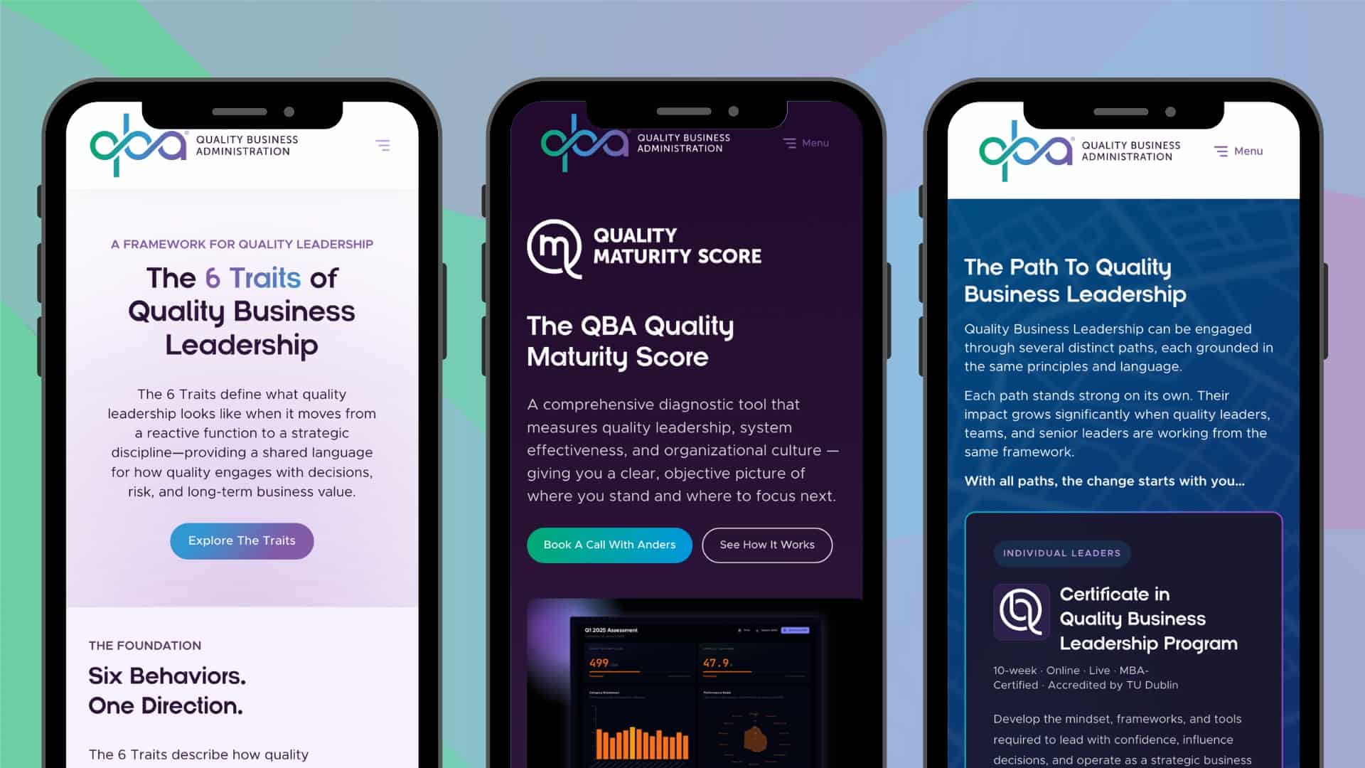 new qba website mockup mobile